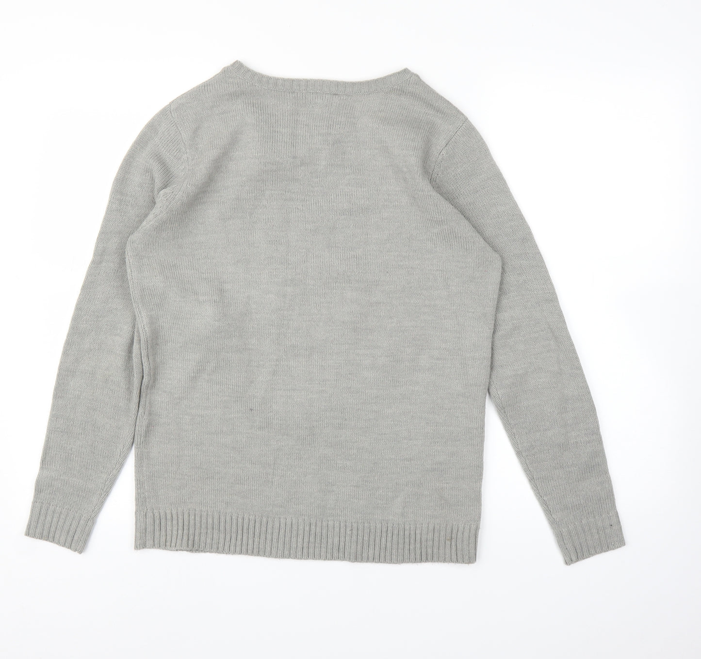 Peacocks Womens Grey   Pullover Jumper Size M  - Christmas