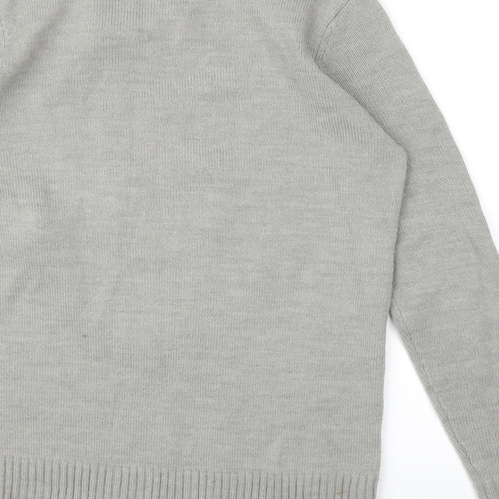 Peacocks Womens Grey   Pullover Jumper Size M  - Christmas
