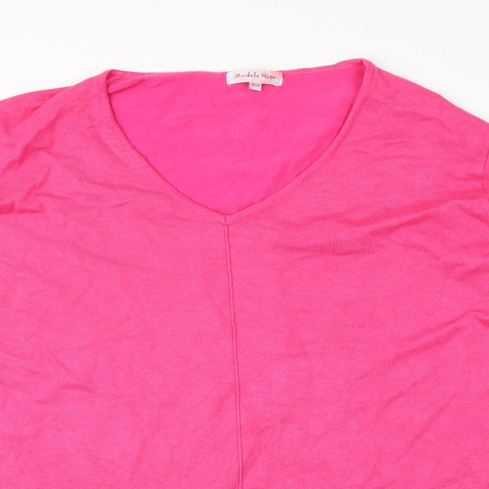 Michele Hope Womens Pink   Pullover Jumper Size 26