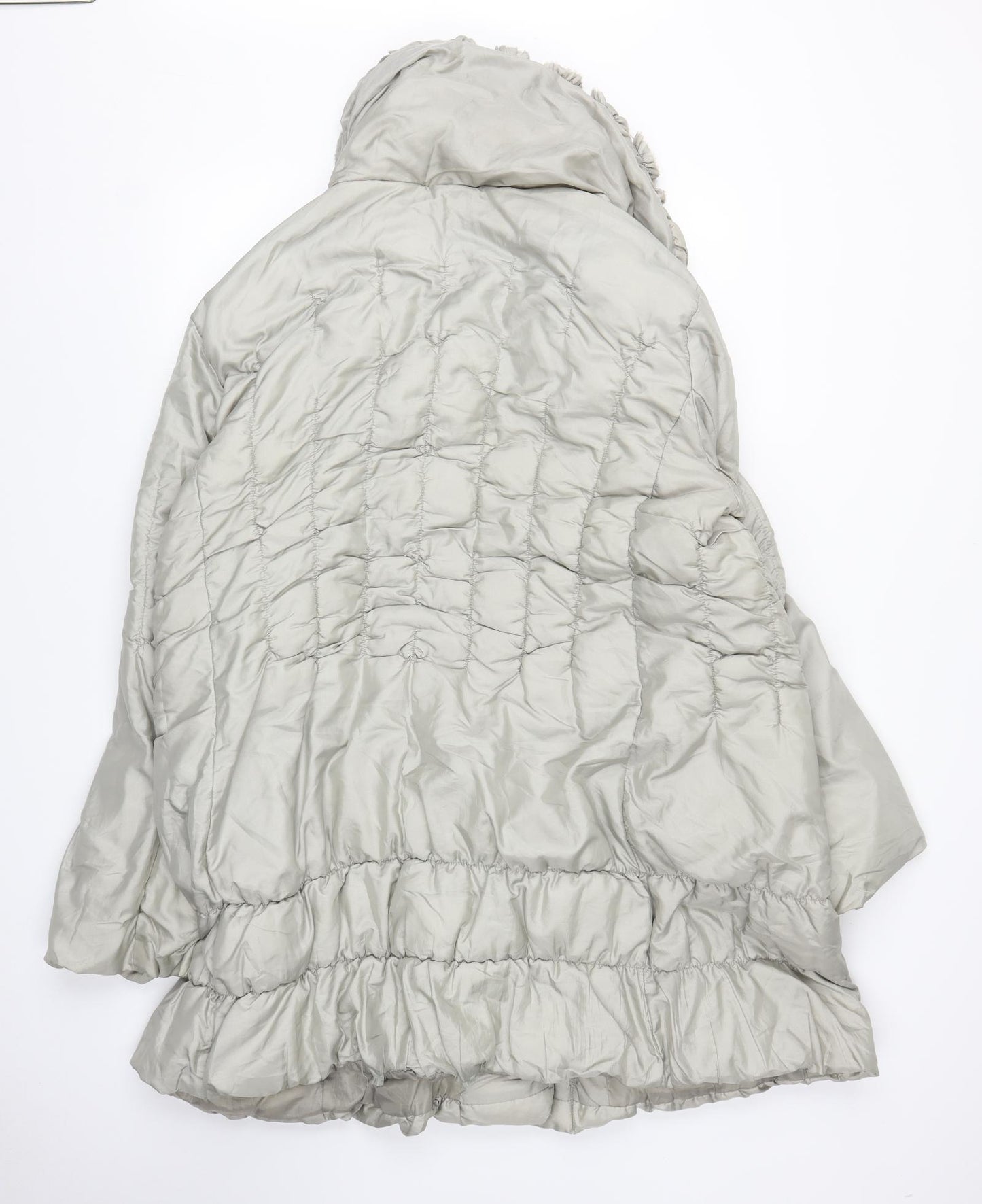 Chesca Womens Silver   Puffer Jacket Coat Size 22
