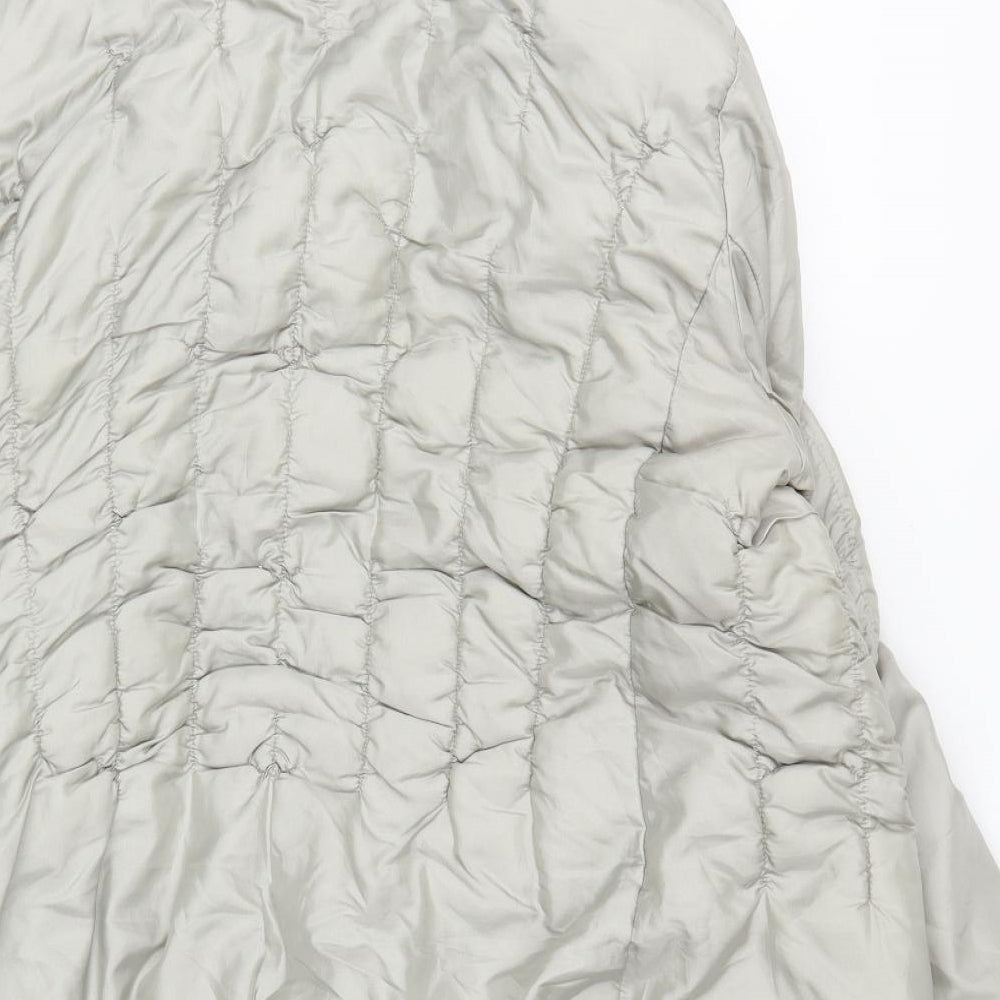Chesca Womens Silver   Puffer Jacket Coat Size 22