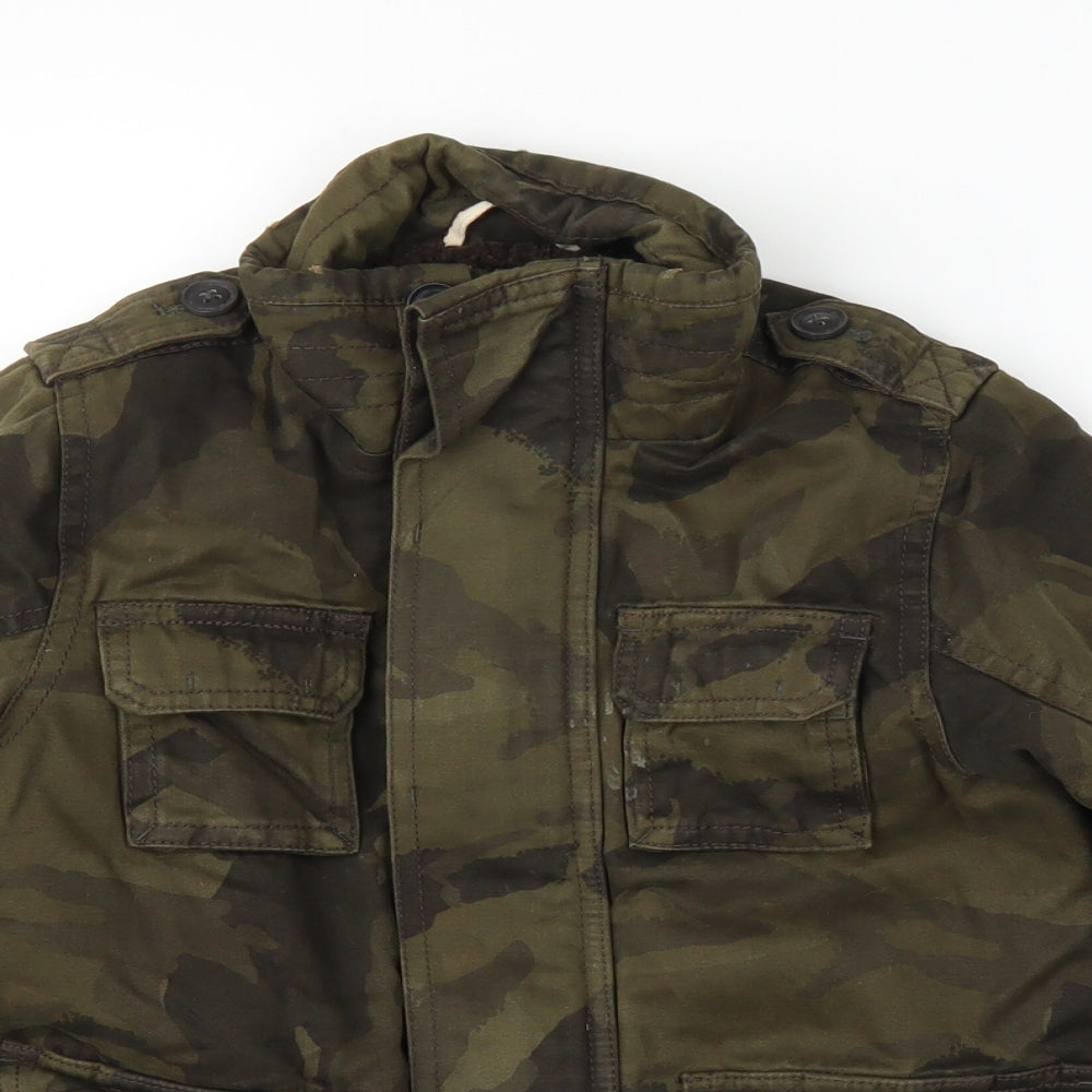 NEXT Boys Green Camouflage  Military Jacket Coat Size 7 Years