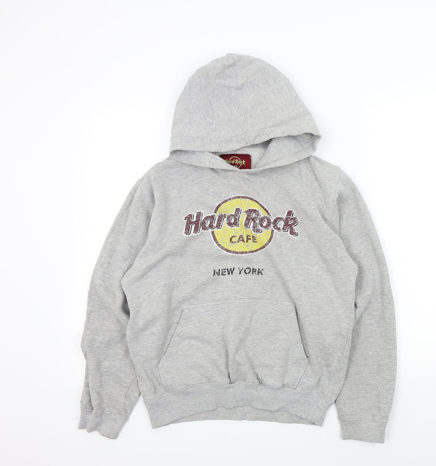 Hard Rock Cafe Womens Grey Colourblock  Pullover Hoodie Size M