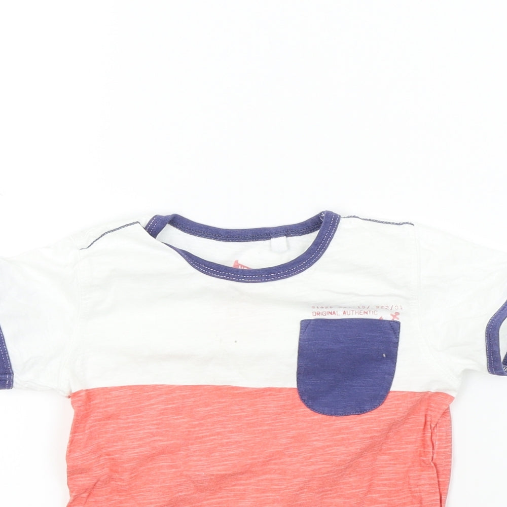 NEXT Boys Multicoloured Striped  Basic T-Shirt Size 2-3 Years
