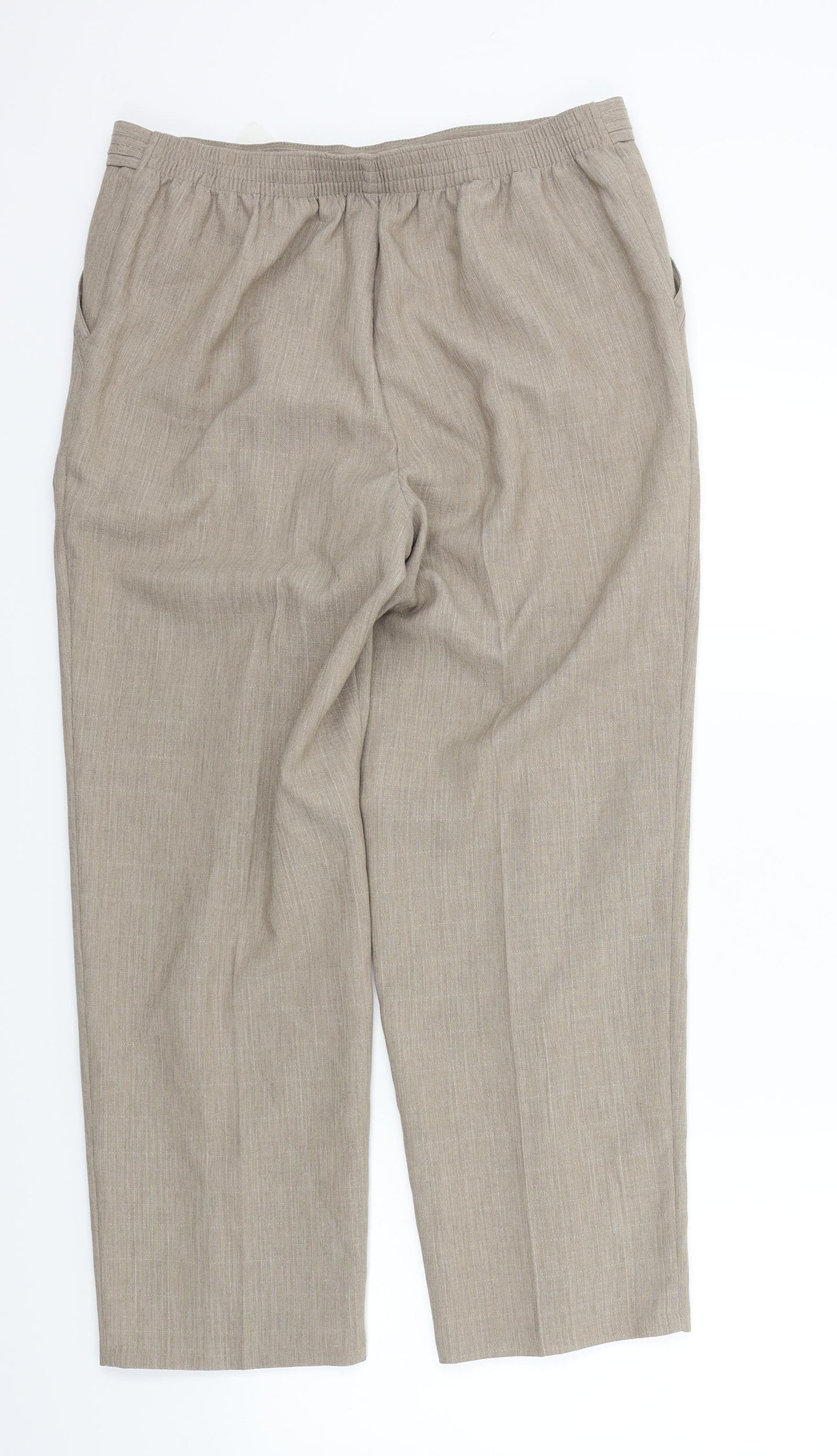 M&S Womens Brown   Trousers  Size 14 L29 in