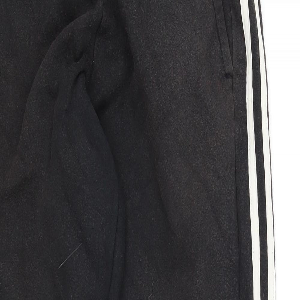 adidas Boys Black Colourblock  Jogger Trousers Size M - Elastic ankles