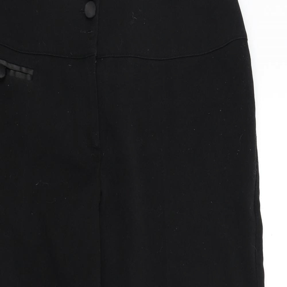 DANHEN Womens Black   Trousers  Size 38 L21 in