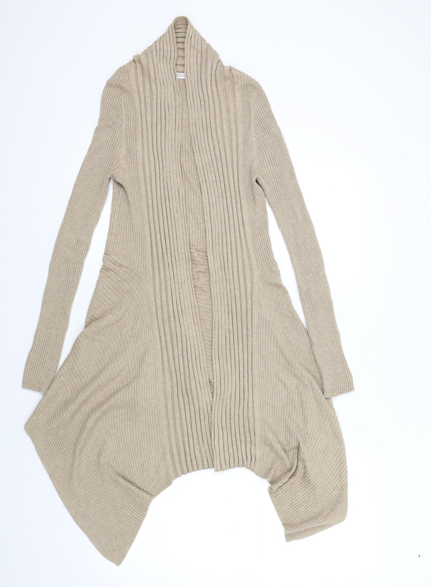 M&S Womens Beige   Cardigan Jumper Size 10