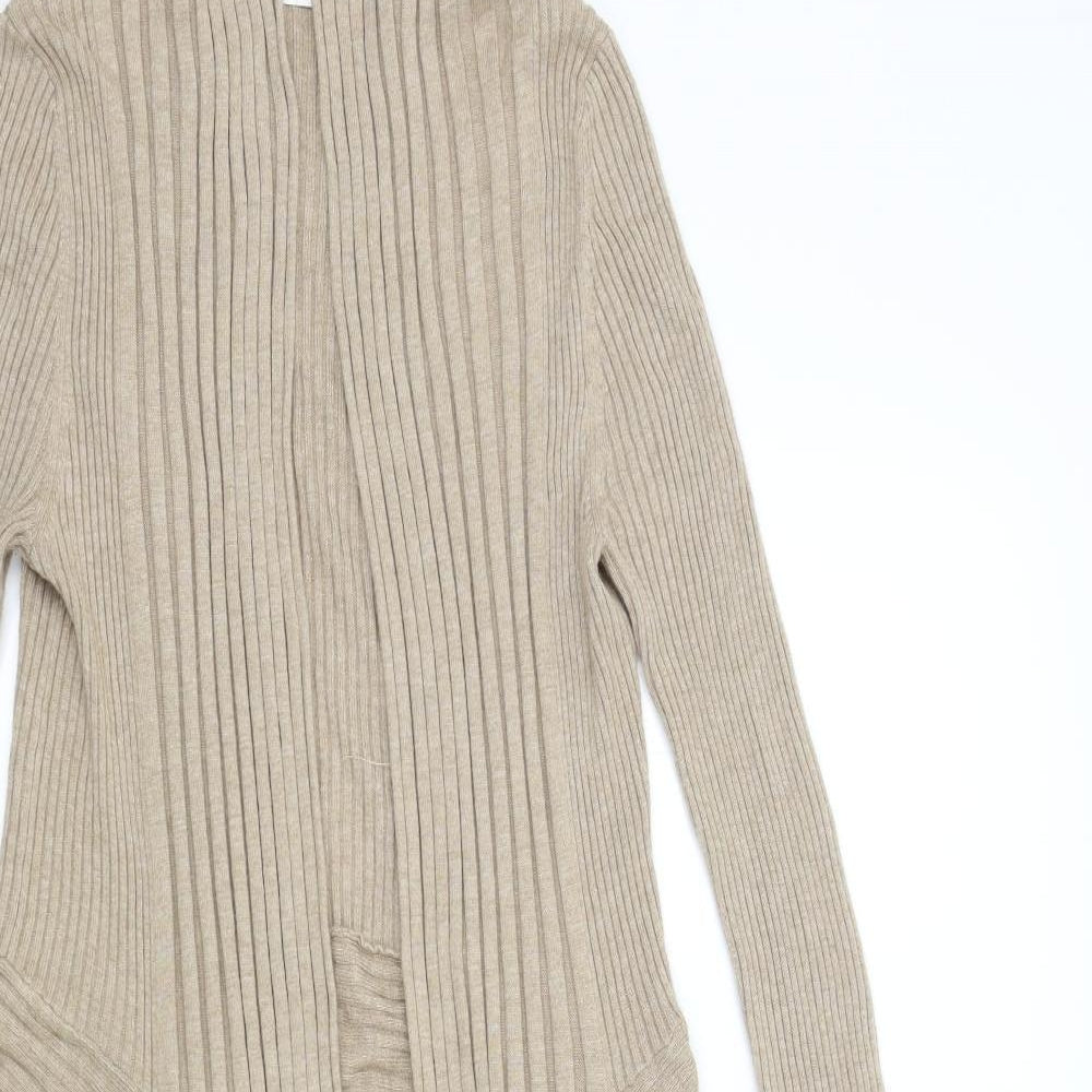 M&S Womens Beige   Cardigan Jumper Size 10
