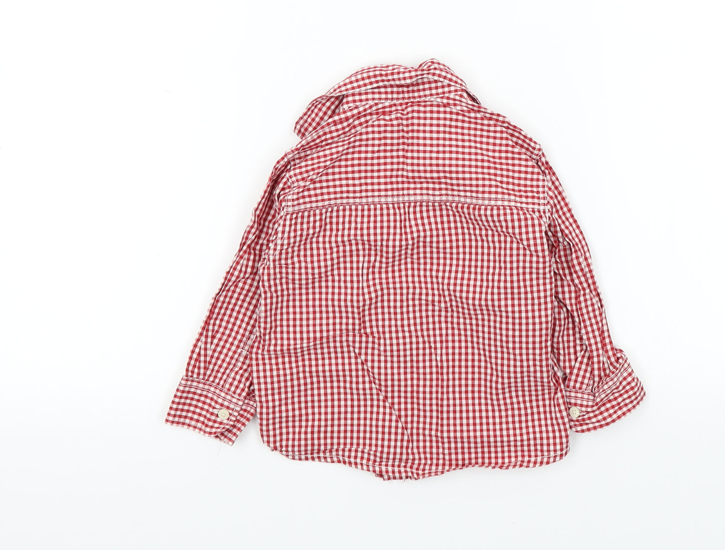 NEXT Baby Red Check  Basic Button-Up Size 12-18 Months