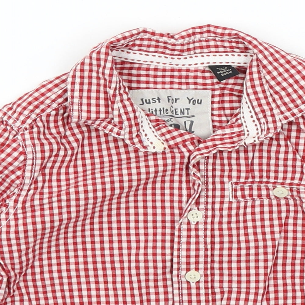 NEXT Baby Red Check  Basic Button-Up Size 12-18 Months