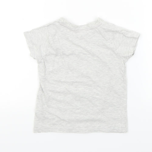 Primark Boys Grey Colourblock  Basic T-Shirt Size 2-3 Years