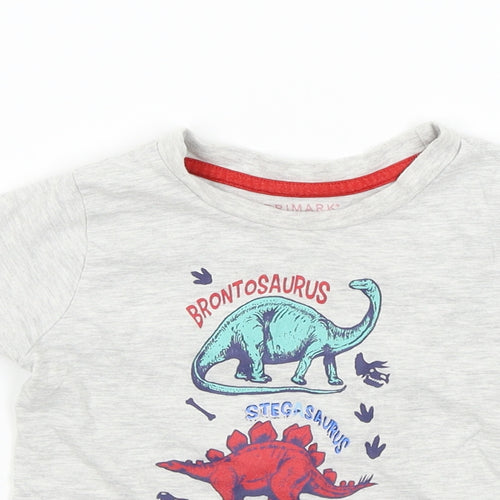 Primark Boys Grey Colourblock  Basic T-Shirt Size 2-3 Years