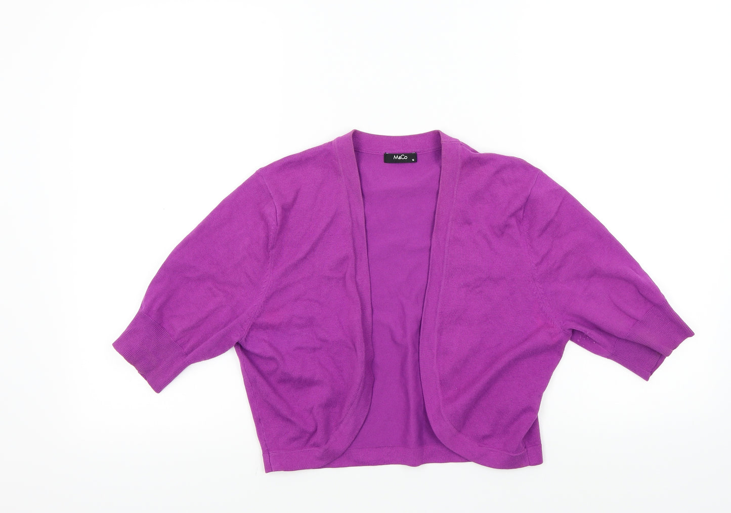 M&Co Womens Purple   Cardigan Jumper Size 16