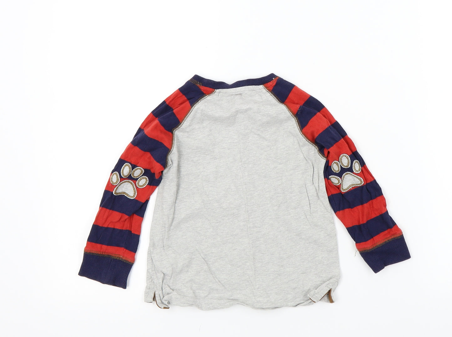 NEXT Baby Grey Colourblock  Basic T-Shirt Size 18-24 Months  - DOG EMBROIDERY