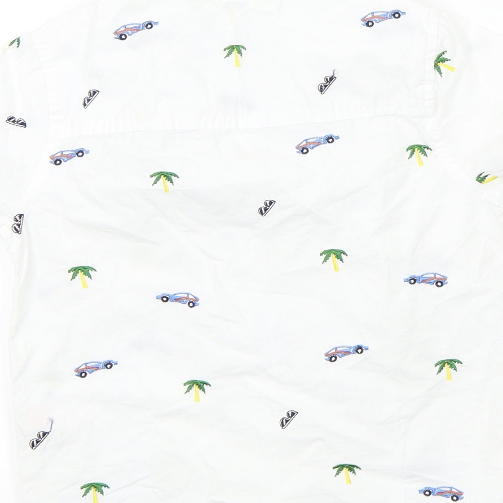 F&F Baby White Colourblock  Basic Button-Up Size 24 Months