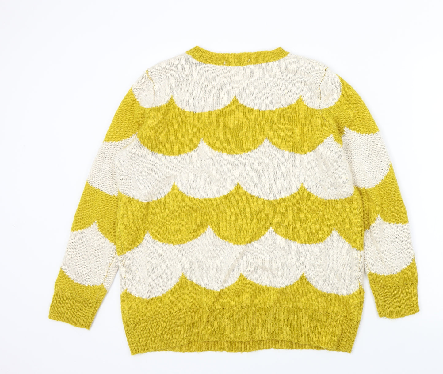 TU Womens White Striped  Pullover Jumper Size 14
