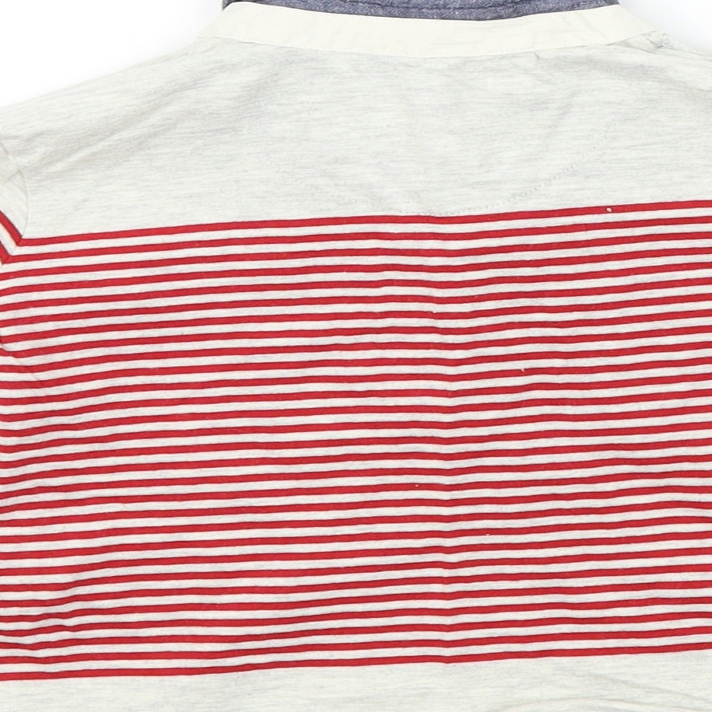JOUNIOR J Baby Red Striped  Basic Polo Size 18-24 Months