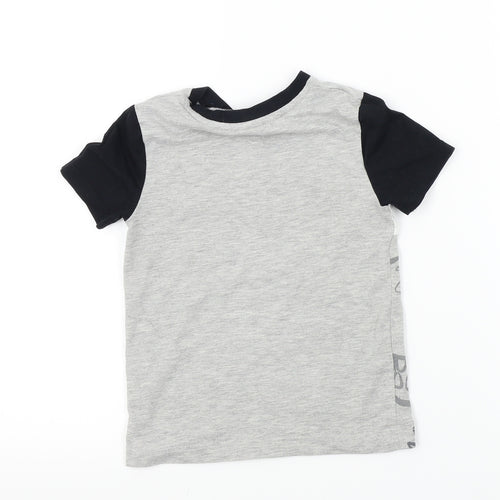George Boys Green Houndstooth  Basic T-Shirt Size 3-4 Years  - dinosaur