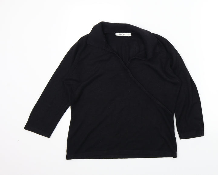 M&Co Womens Black   Pullover Jumper Size L