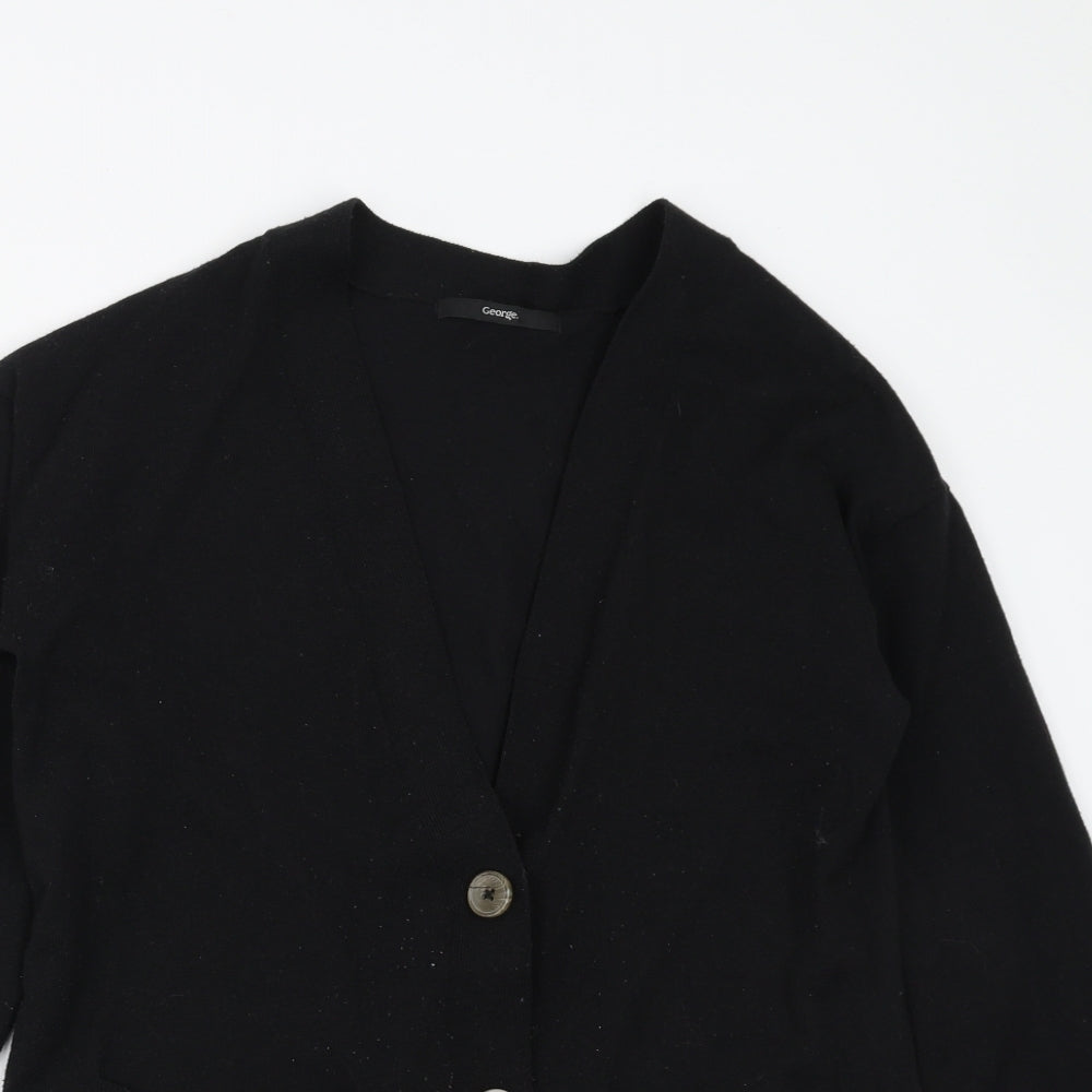 George Womens Black   Cardigan Jumper Size S