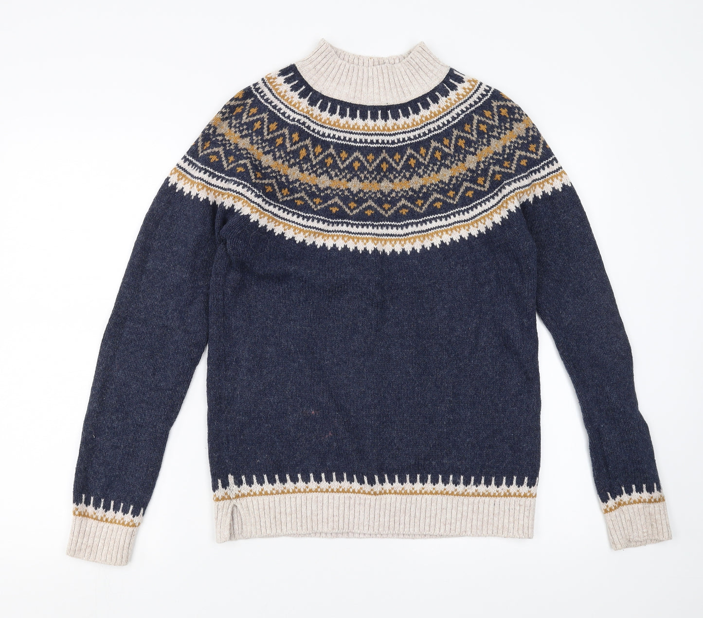 Fat Face Womens Blue Fair Isle  Pullover Jumper Size 8