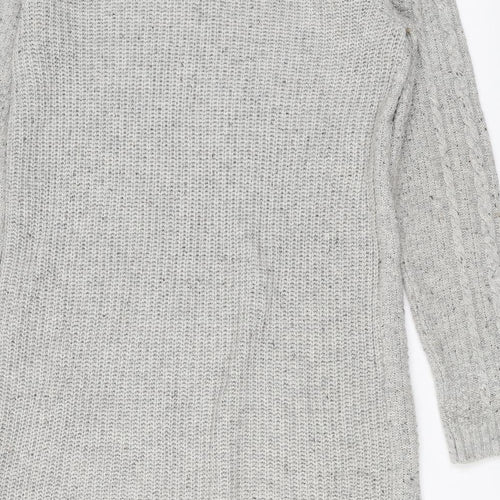 Primark Womens Grey  Knit Jumper Dress  Size 12  - cable knit