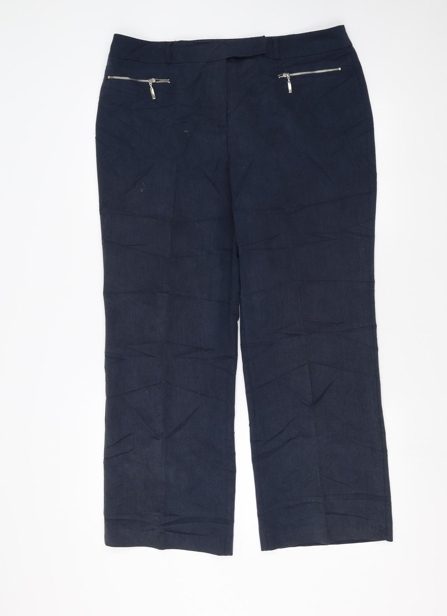 BHS Womens Blue   Trousers  Size 16 L29 in