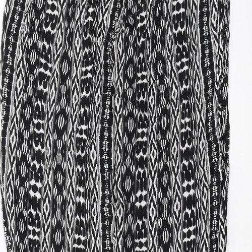 F&F Womens Black Geometric  Trousers  Size 10 L27 in