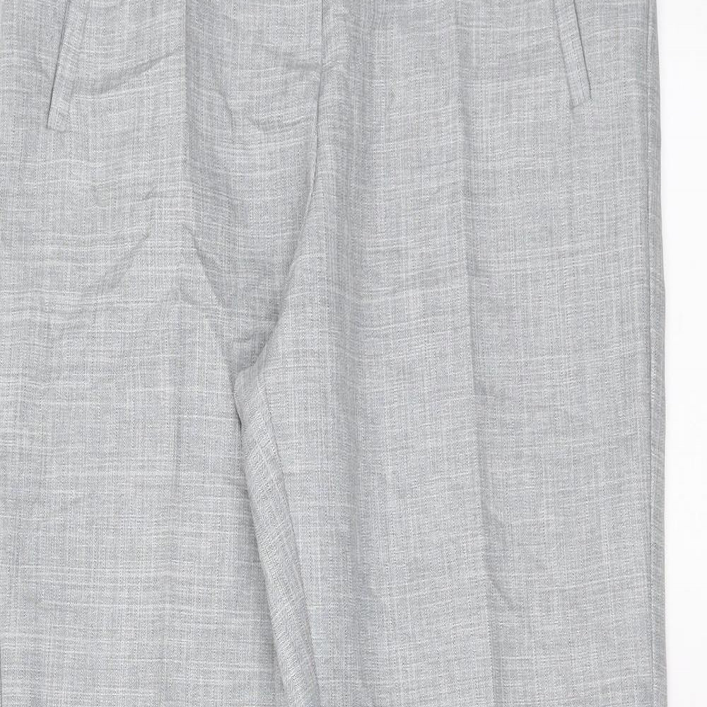 BHS Womens Grey Herringbone  Trousers  Size 10 L27 in