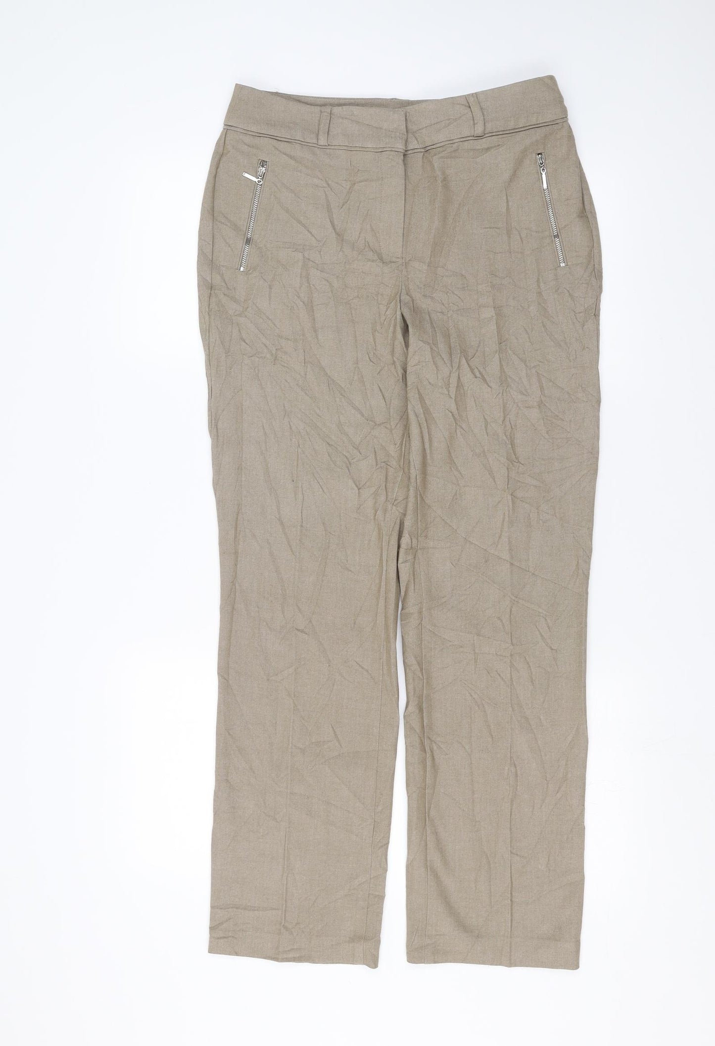 Marks and Spencer Womens Beige   Trousers  Size 10 L30 in