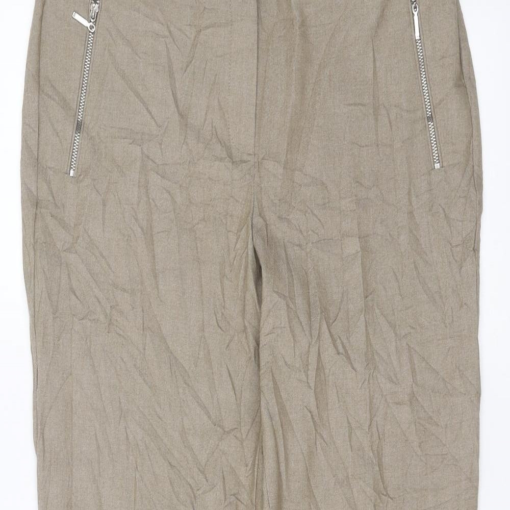 Marks and Spencer Womens Beige   Trousers  Size 10 L30 in