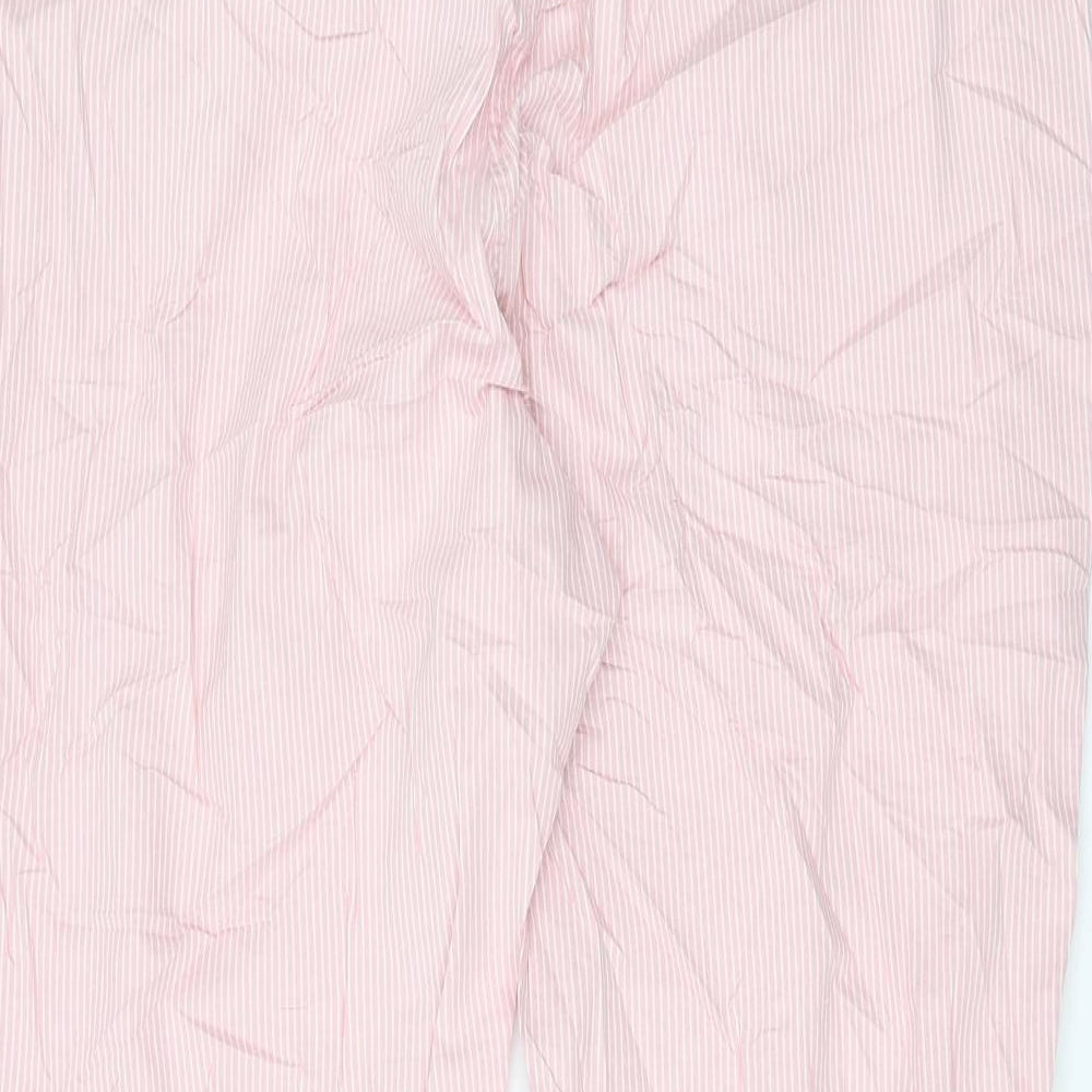 Marks and Spencer Womens Pink Striped  Trousers  Size 20 L27 in