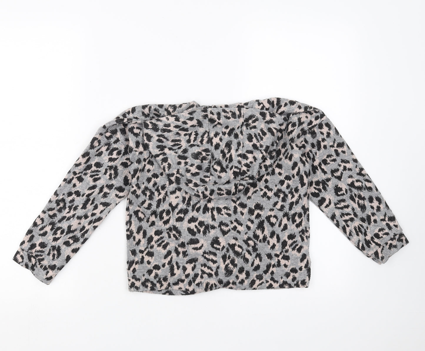 Sainsburys Girls Green Animal Print  Pullover Hoodie Size 8 Years