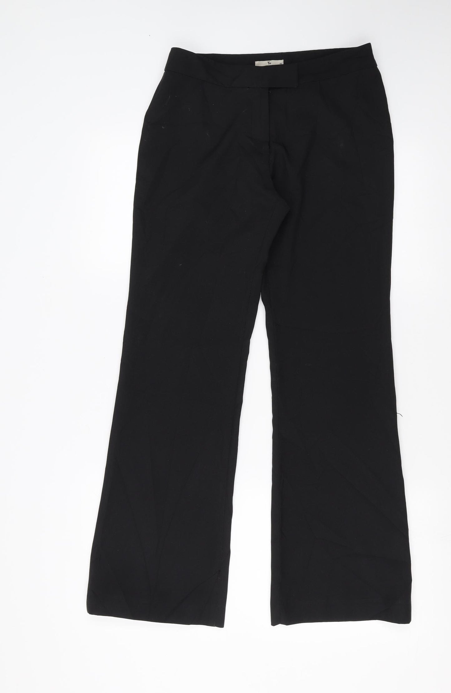 Sainsburys Womens Black   Trousers  Size 8 L28 in