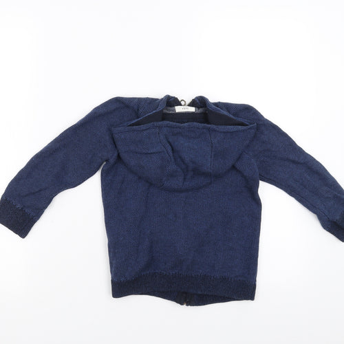 Zara Boys Blue   Full Zip Hoodie Size 6 Years