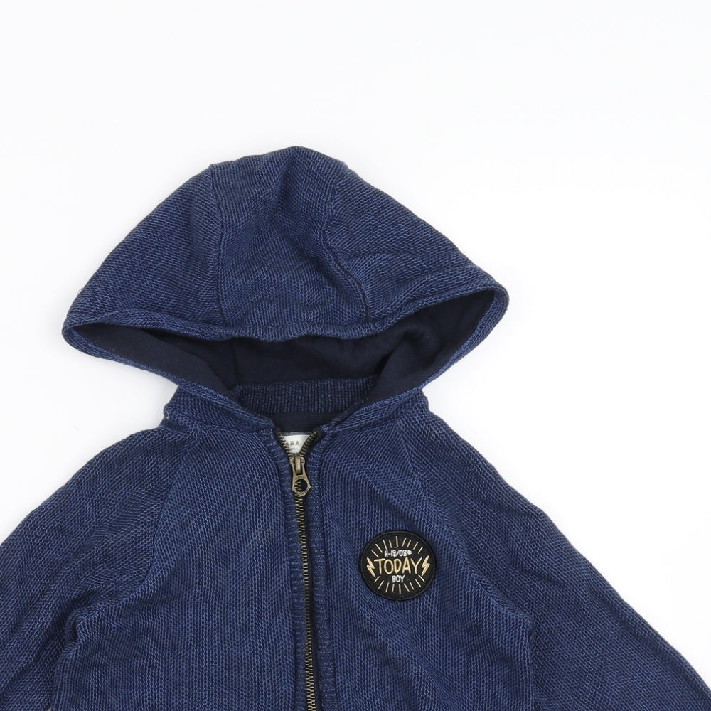 Zara Boys Blue   Full Zip Hoodie Size 6 Years