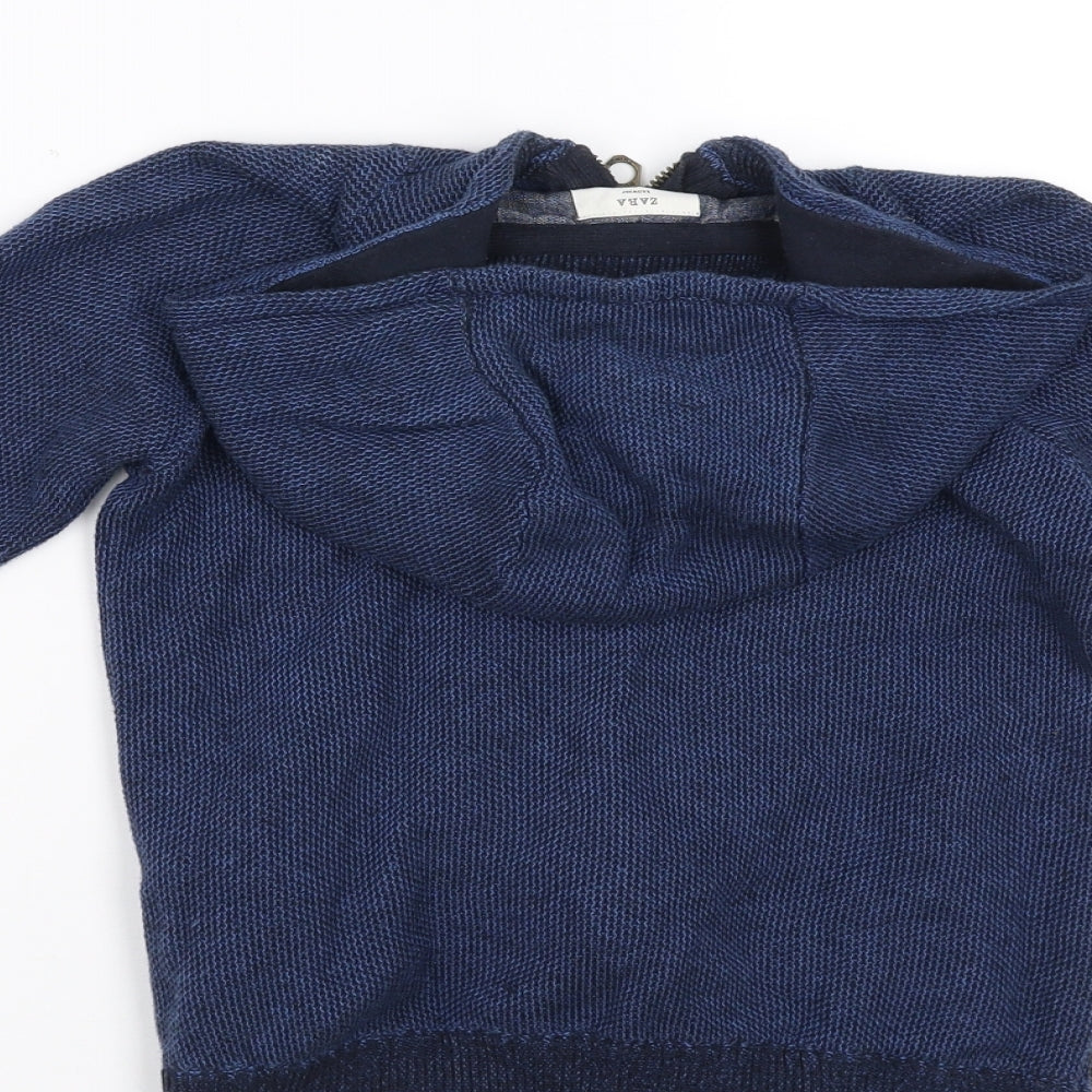Zara Boys Blue   Full Zip Hoodie Size 6 Years