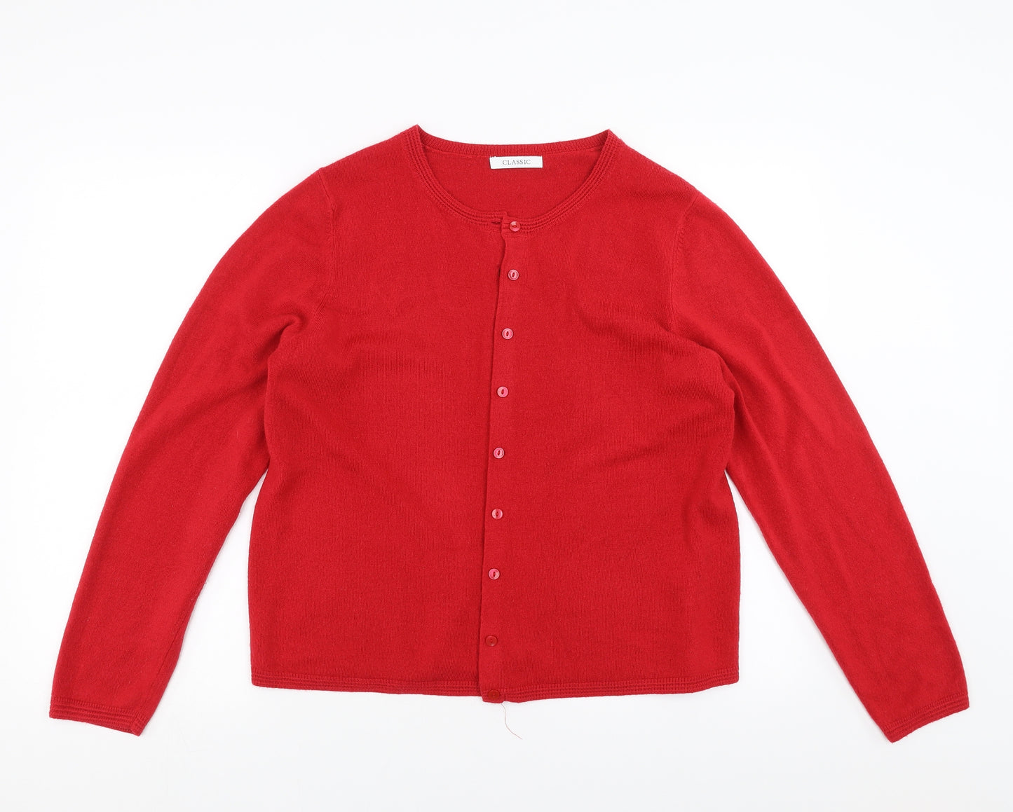 Marks and Spencer Womens Red   Cardigan Jumper Size 16