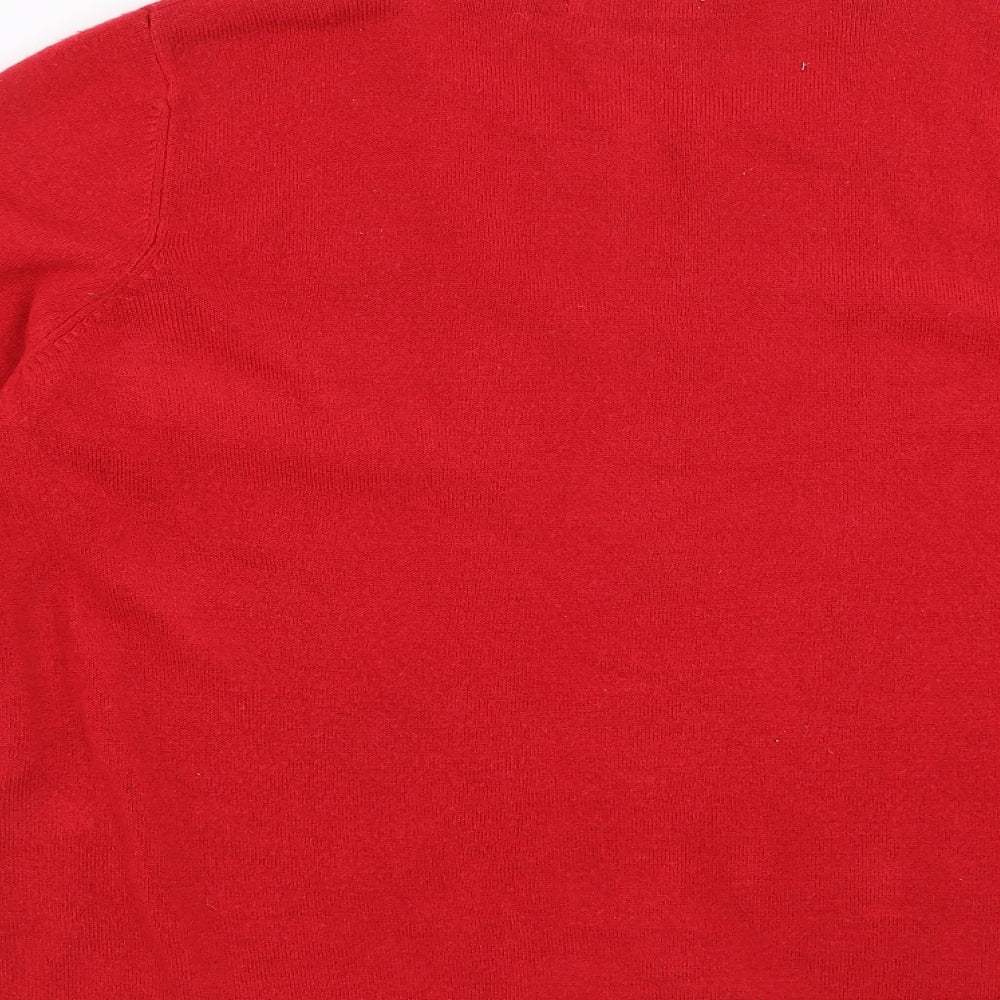 Marks and Spencer Womens Red   Cardigan Jumper Size 16