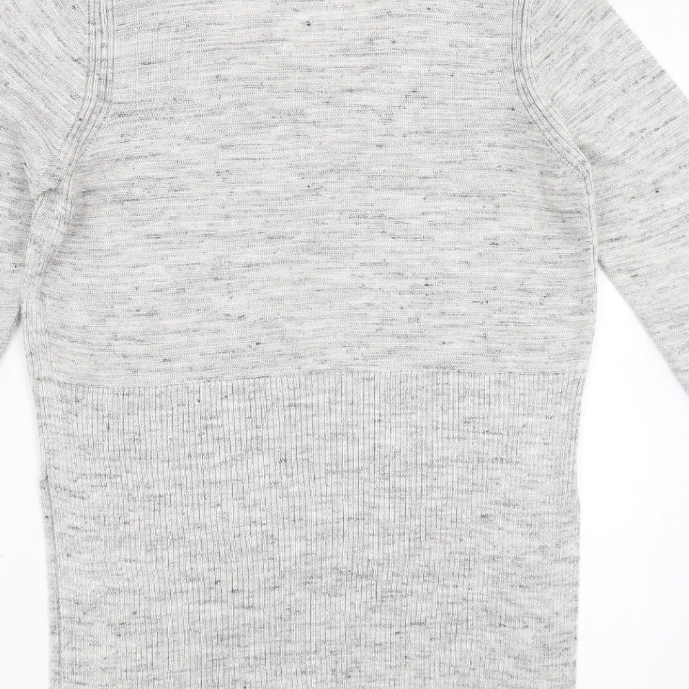 Marks and Spencer Womens Grey   Pullover Jumper Size 12  - Side split