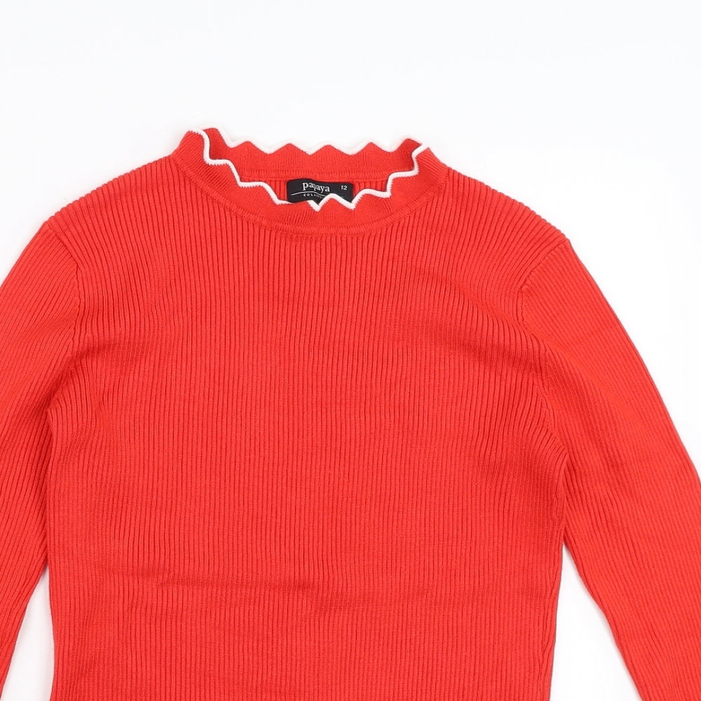 Papaya Womens Red   Pullover Jumper Size 12