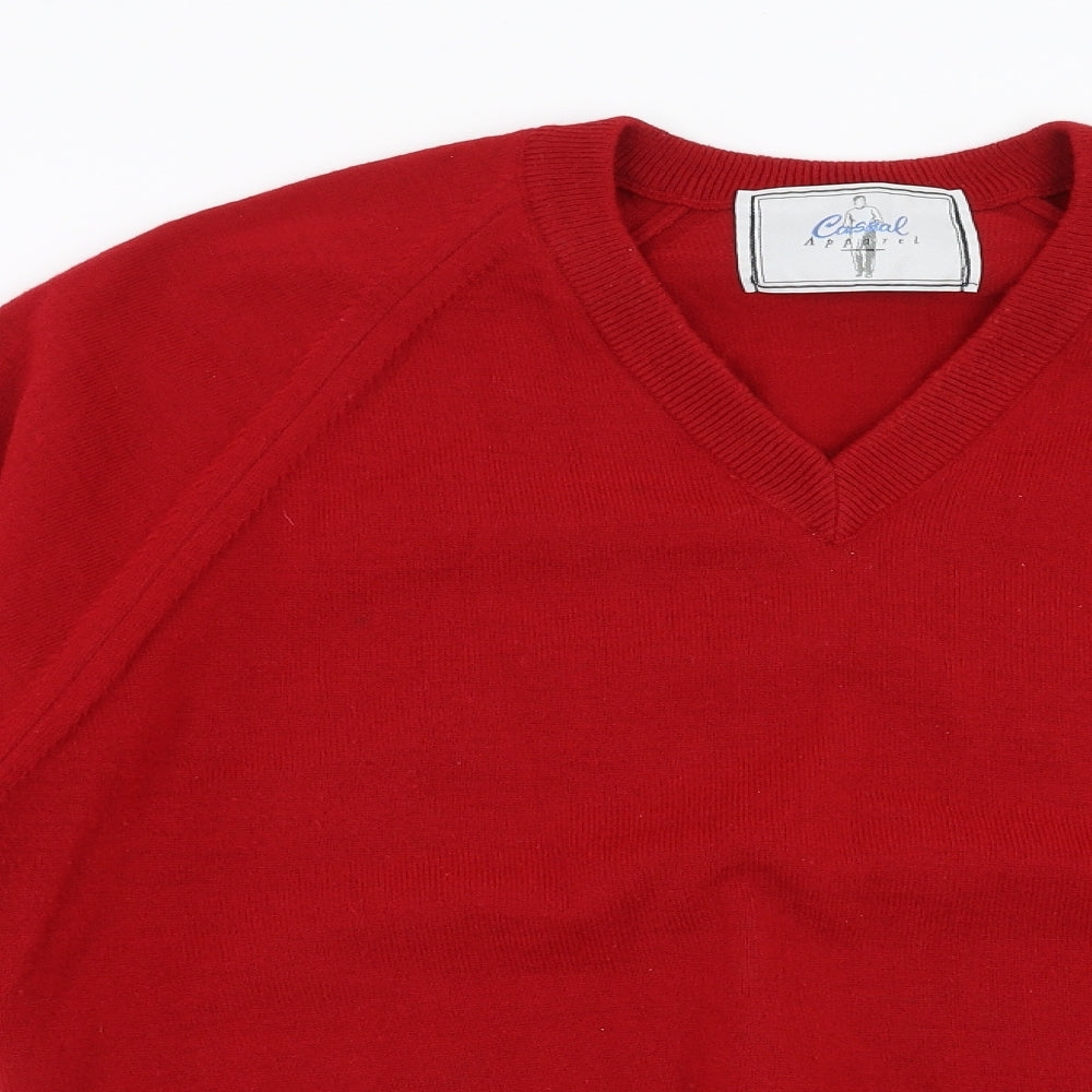 Casual Apparel Mens Red   Pullover Jumper Size M