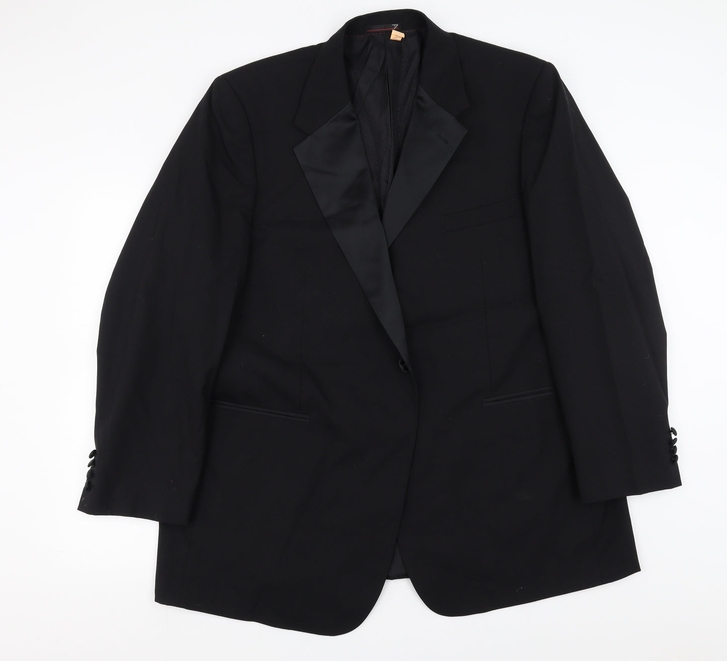 1860 Menswear Mens Black   Jacket Suit Jacket Size 50