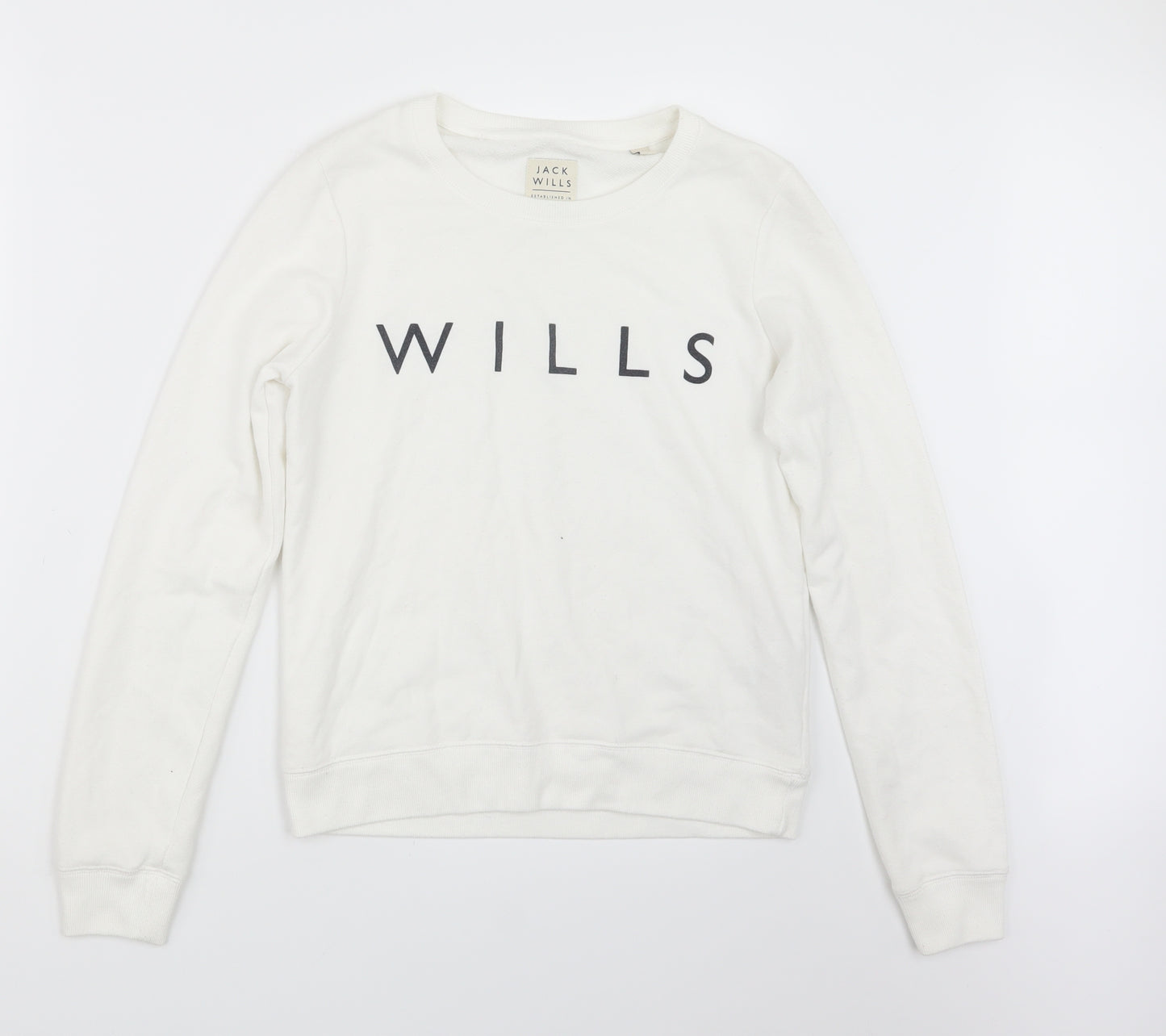 Jack Wills Womens White  Knit Pullover Jumper Size 8