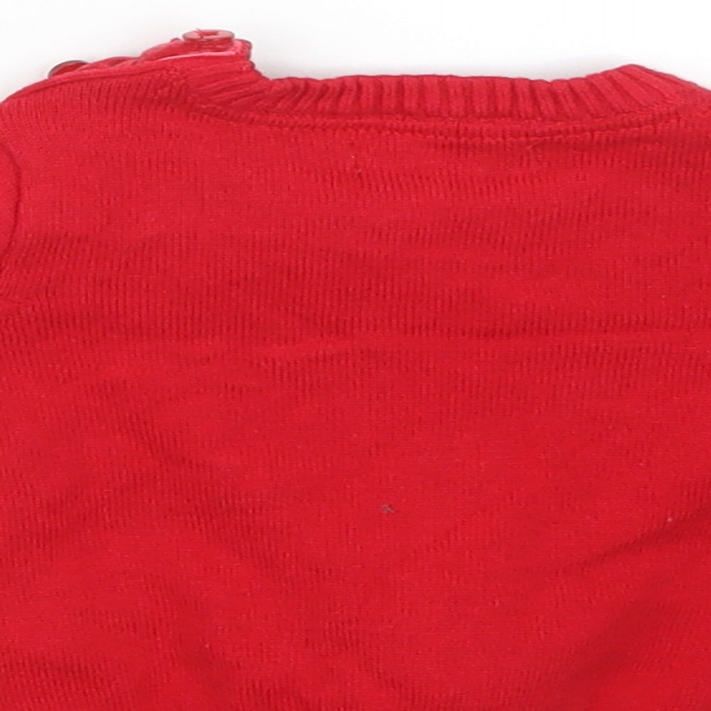 Primark Baby Red  Knit Pullover Jumper Size 0-3 Months  - Christmas