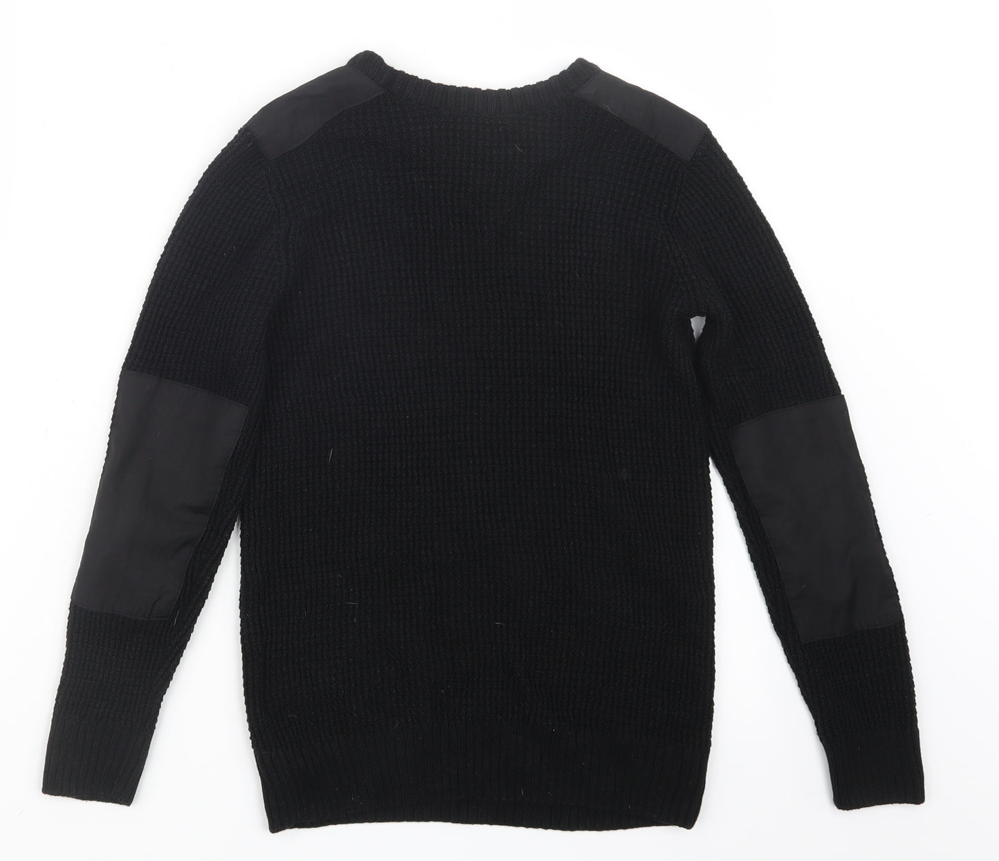 H&M Boys Black  Knit Pullover Jumper Size 9-10 Years