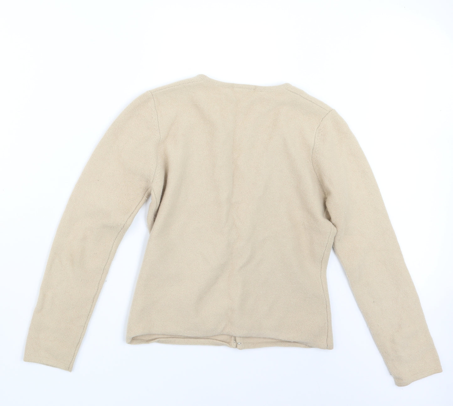 NEXT Womens Beige  Knit Cardigan Jumper Size 12