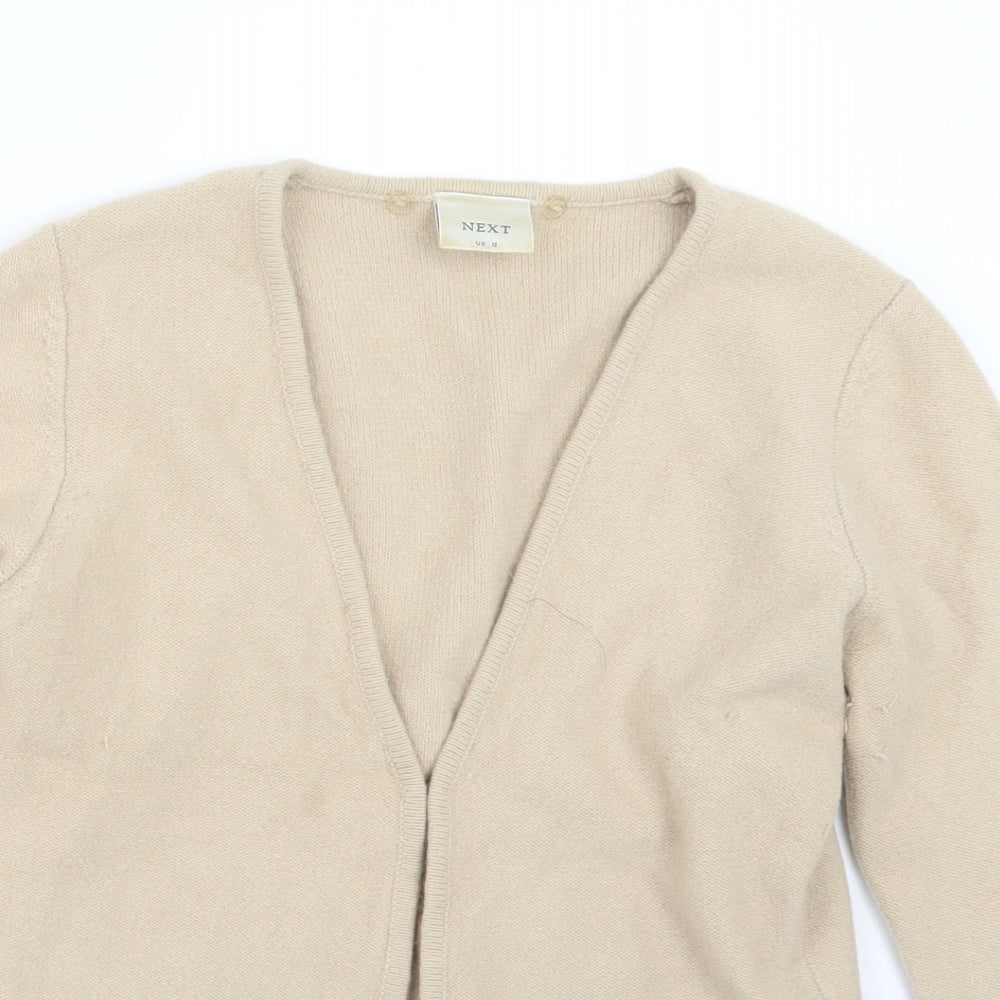 NEXT Womens Beige  Knit Cardigan Jumper Size 12