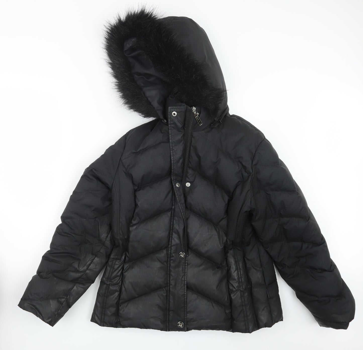 Per Una Womens Black   Jacket Coat Size L